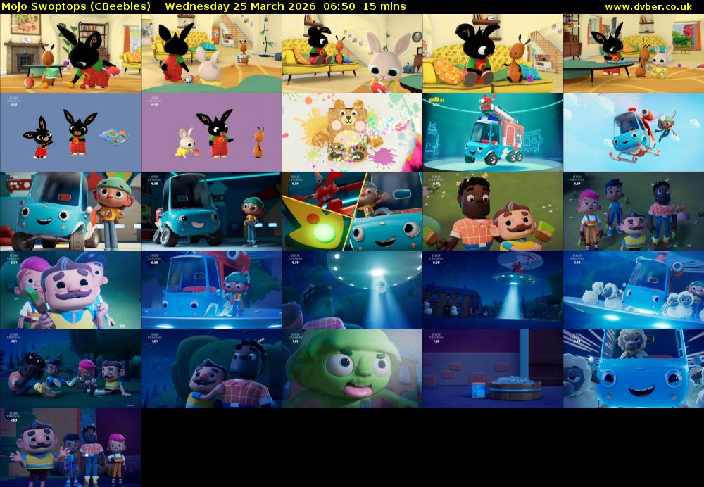 Mojo Swoptops (CBeebies) Wednesday 25 March 2026 06:50 - 07:05
