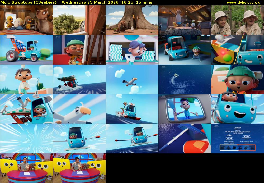 Mojo Swoptops (CBeebies) Wednesday 25 March 2026 16:25 - 16:40
