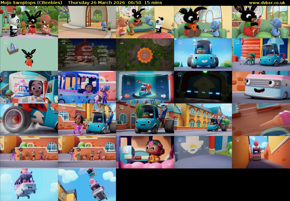Mojo Swoptops (CBeebies) Thursday 26 March 2026 06:50 - 07:05