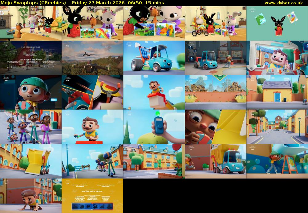 Mojo Swoptops (CBeebies) Friday 27 March 2026 06:50 - 07:05