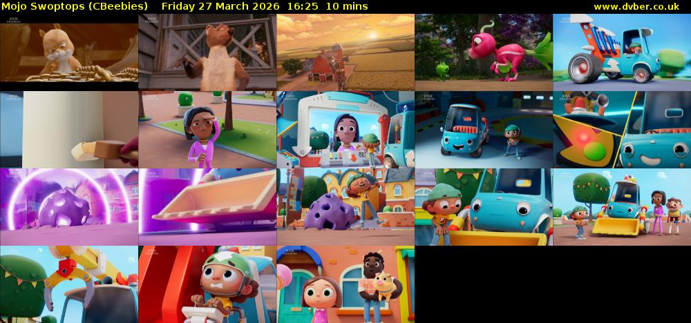 Mojo Swoptops (CBeebies) Friday 27 March 2026 16:25 - 16:35