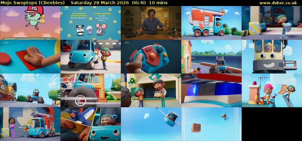 Mojo Swoptops (CBeebies) Saturday 28 March 2026 06:40 - 06:50