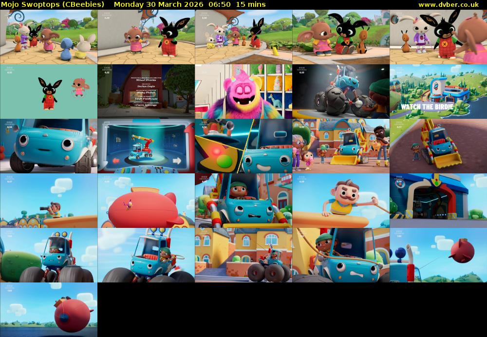 Mojo Swoptops (CBeebies) Monday 30 March 2026 06:50 - 07:05