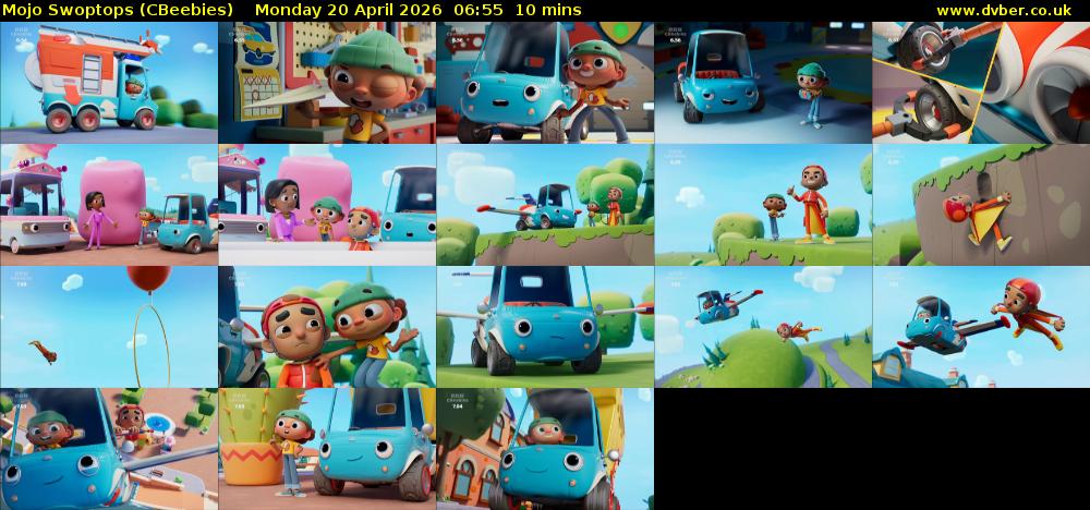 Mojo Swoptops (CBeebies) Monday 20 April 2026 06:55 - 07:05