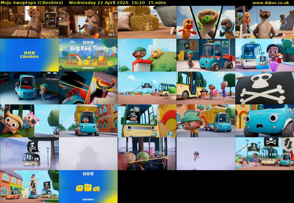 Mojo Swoptops (CBeebies) Wednesday 22 April 2026 16:20 - 16:35