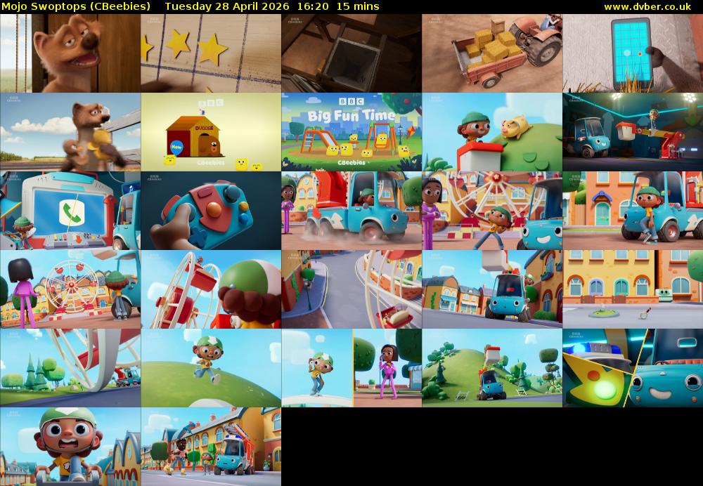 Mojo Swoptops (CBeebies) Tuesday 28 April 2026 16:20 - 16:35