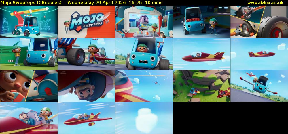 Mojo Swoptops (CBeebies) Wednesday 29 April 2026 16:25 - 16:35