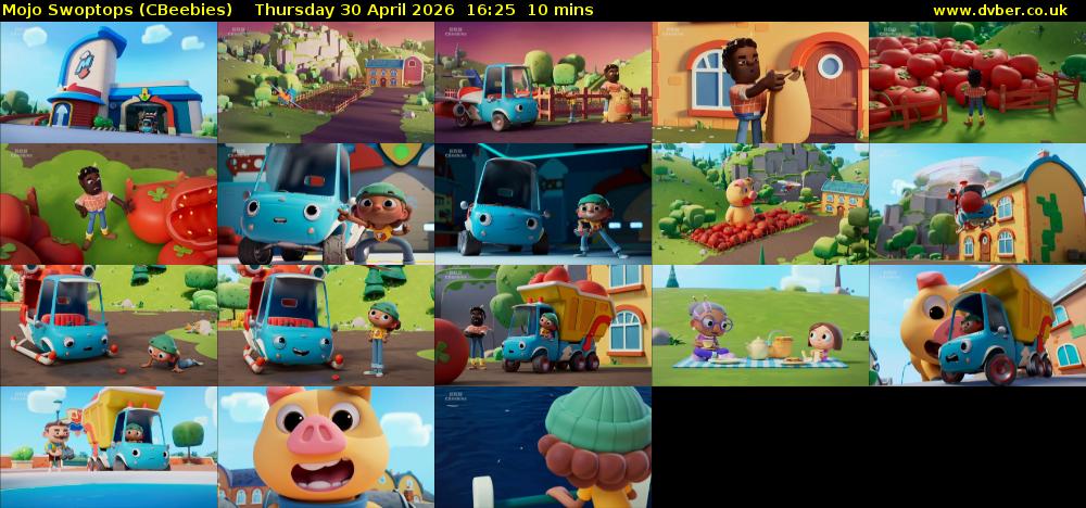 Mojo Swoptops (CBeebies) Thursday 30 April 2026 16:25 - 16:35