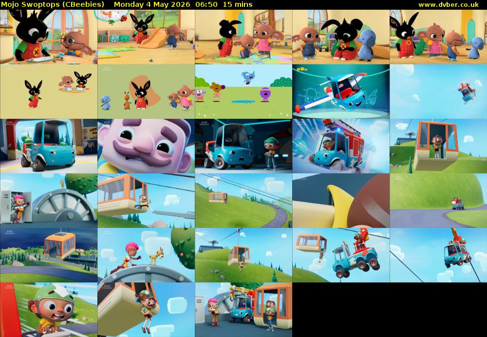 Mojo Swoptops (CBeebies) Monday 4 May 2026 06:50 - 07:05