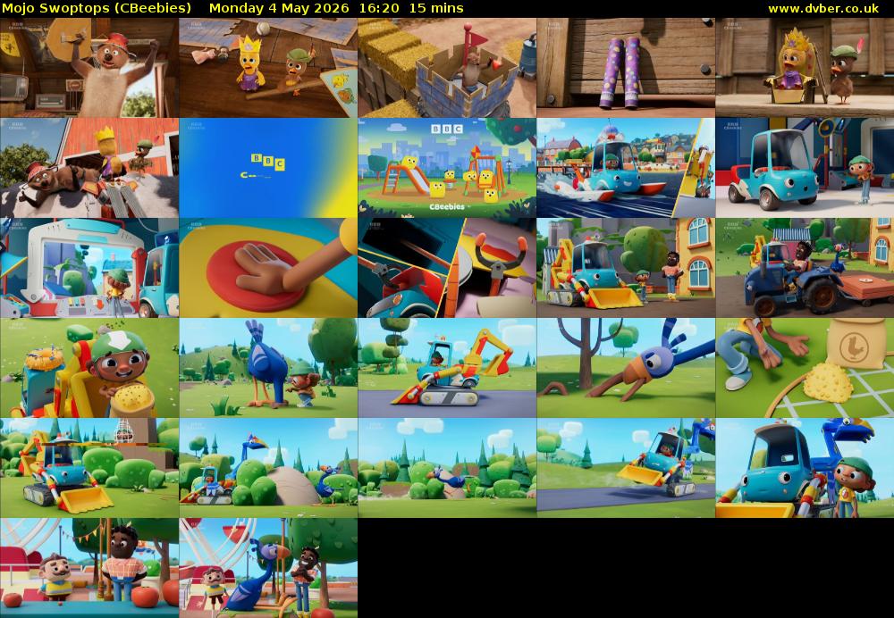Mojo Swoptops (CBeebies) Monday 4 May 2026 16:20 - 16:35