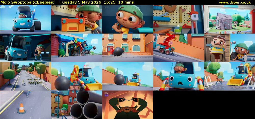 Mojo Swoptops (CBeebies) Tuesday 5 May 2026 16:25 - 16:35