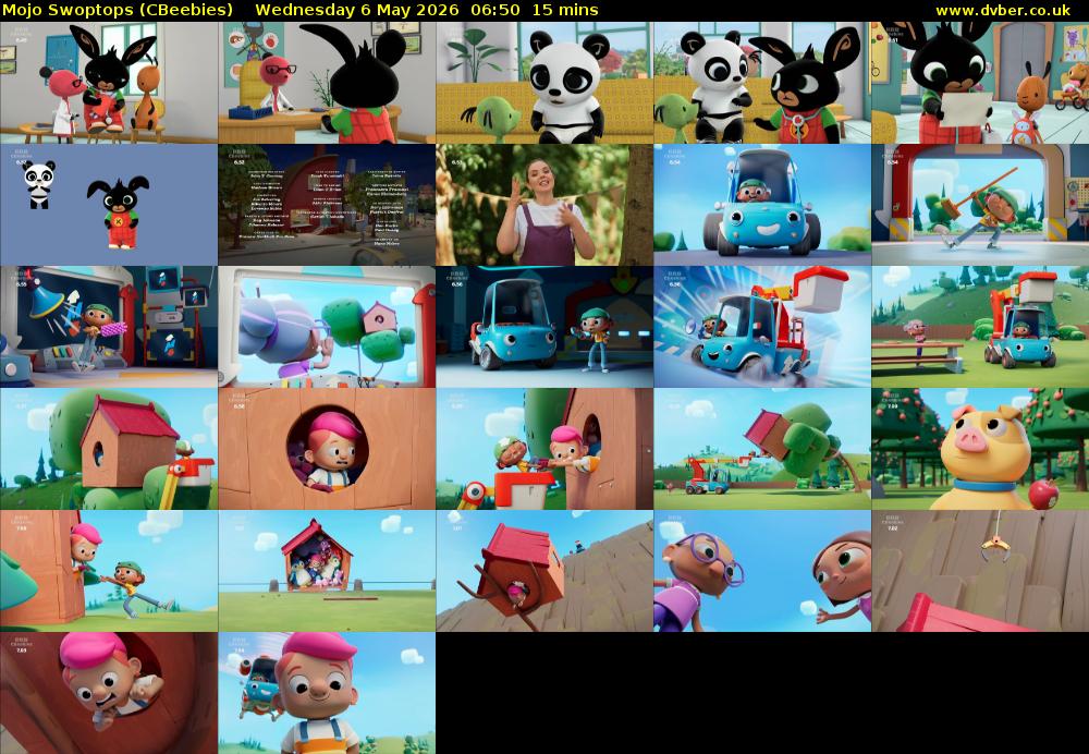 Mojo Swoptops (CBeebies) Wednesday 6 May 2026 06:50 - 07:05
