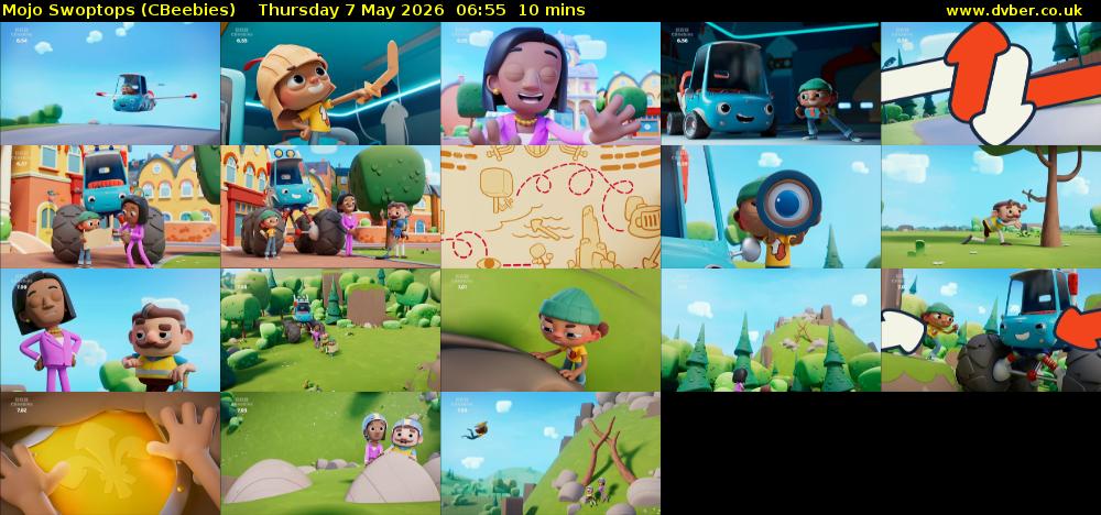 Mojo Swoptops (CBeebies) Thursday 7 May 2026 06:55 - 07:05