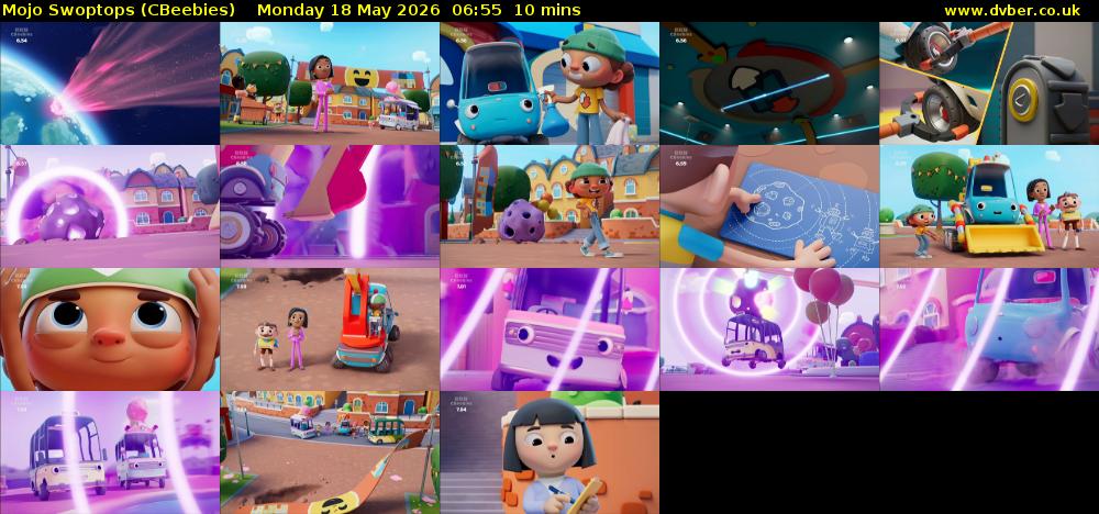Mojo Swoptops (CBeebies) Monday 18 May 2026 06:55 - 07:05