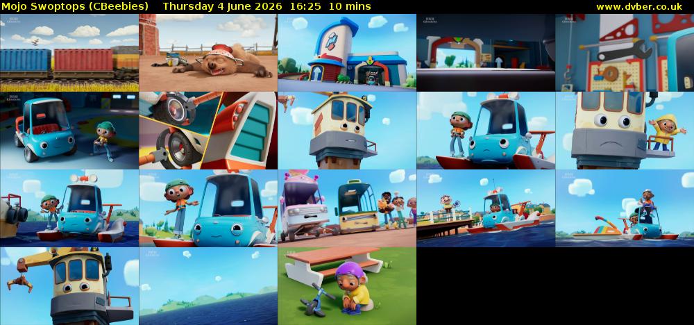 Mojo Swoptops (CBeebies) Thursday 4 June 2026 16:25 - 16:35