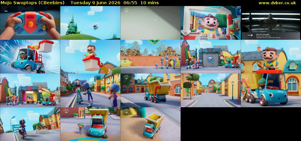 Mojo Swoptops (CBeebies) Tuesday 9 June 2026 06:55 - 07:05