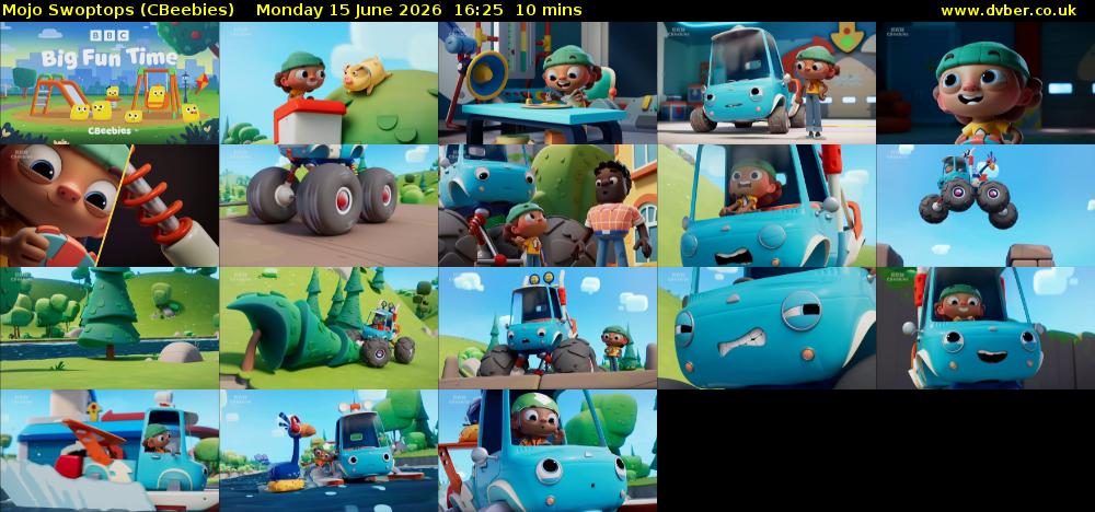 Mojo Swoptops (CBeebies) Monday 15 June 2026 16:25 - 16:35