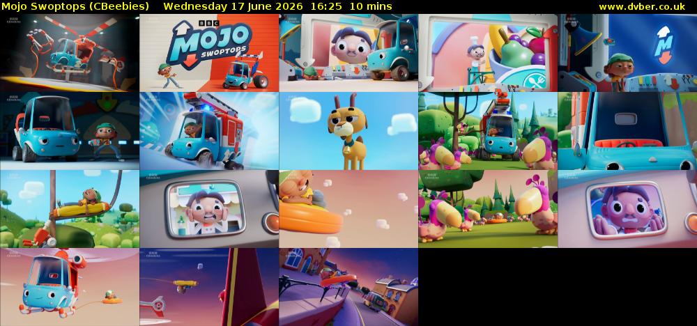 Mojo Swoptops (CBeebies) Wednesday 17 June 2026 16:25 - 16:35