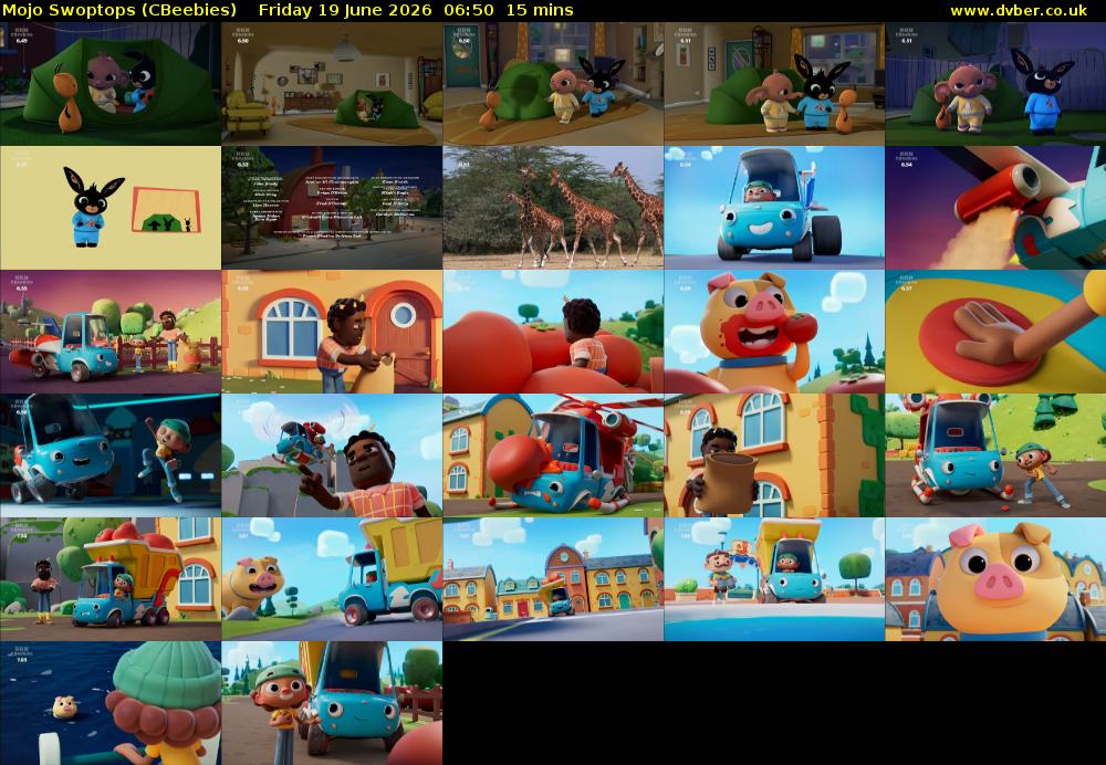 Mojo Swoptops (CBeebies) Friday 19 June 2026 06:50 - 07:05
