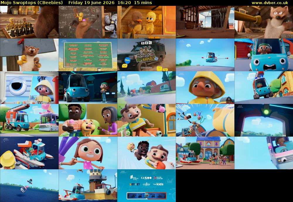 Mojo Swoptops (CBeebies) Friday 19 June 2026 16:20 - 16:35