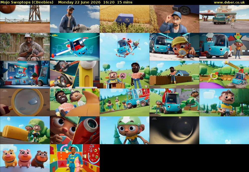 Mojo Swoptops (CBeebies) Monday 22 June 2026 16:20 - 16:35