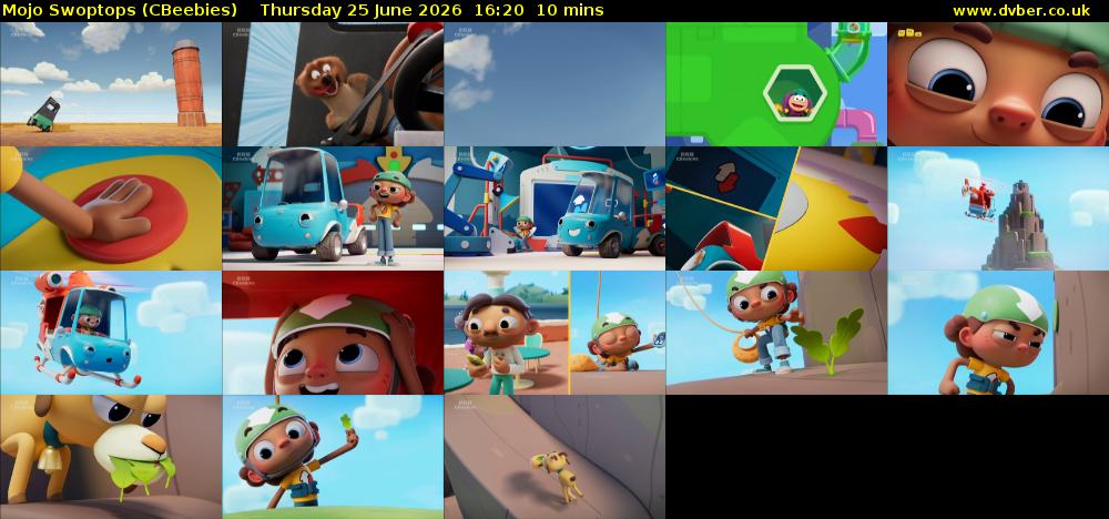 Mojo Swoptops (CBeebies) Thursday 25 June 2026 16:20 - 16:30