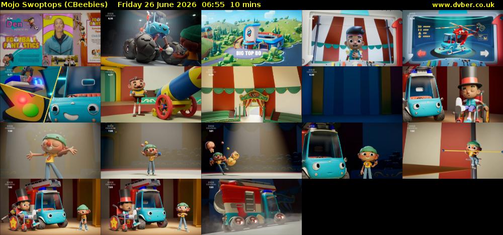 Mojo Swoptops (CBeebies) Friday 26 June 2026 06:55 - 07:05