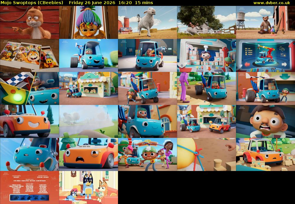Mojo Swoptops (CBeebies) Friday 26 June 2026 16:20 - 16:35