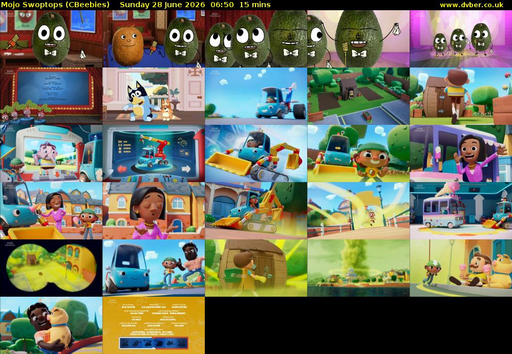 Mojo Swoptops (CBeebies) Sunday 28 June 2026 06:50 - 07:05