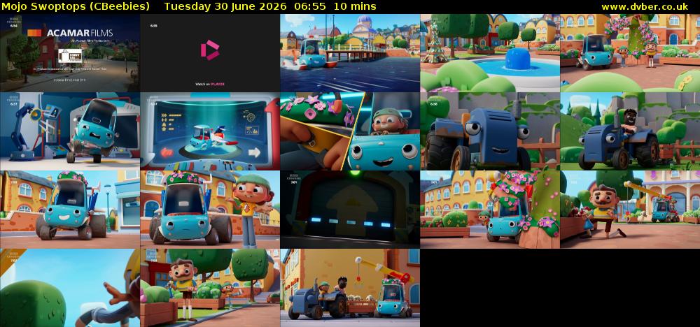 Mojo Swoptops (CBeebies) Tuesday 30 June 2026 06:55 - 07:05