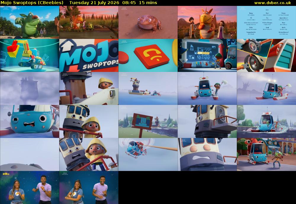 Mojo Swoptops (CBeebies) Tuesday 21 July 2026 08:45 - 09:00