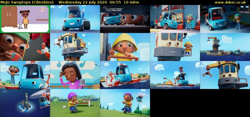 Mojo Swoptops (CBeebies) Wednesday 22 July 2026 06:55 - 07:05