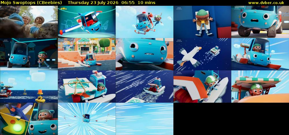 Mojo Swoptops (CBeebies) Thursday 23 July 2026 06:55 - 07:05