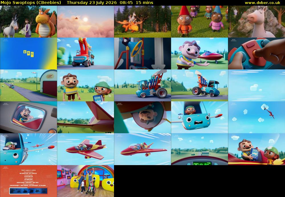 Mojo Swoptops (CBeebies) Thursday 23 July 2026 08:45 - 09:00