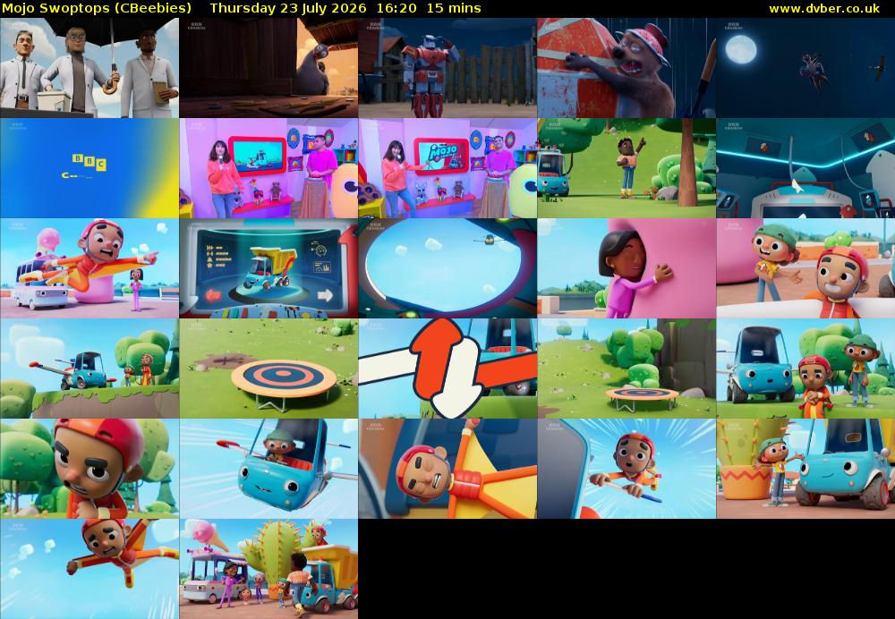 Mojo Swoptops (CBeebies) Thursday 23 July 2026 16:20 - 16:35