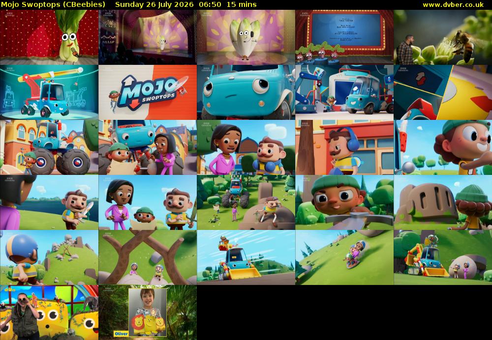 Mojo Swoptops (CBeebies) Sunday 26 July 2026 06:50 - 07:05