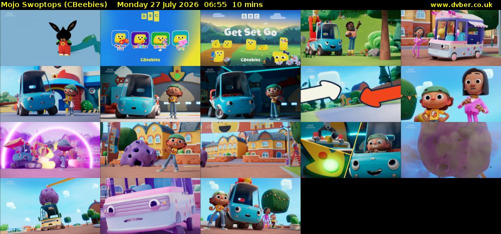 Mojo Swoptops (CBeebies) Monday 27 July 2026 06:55 - 07:05