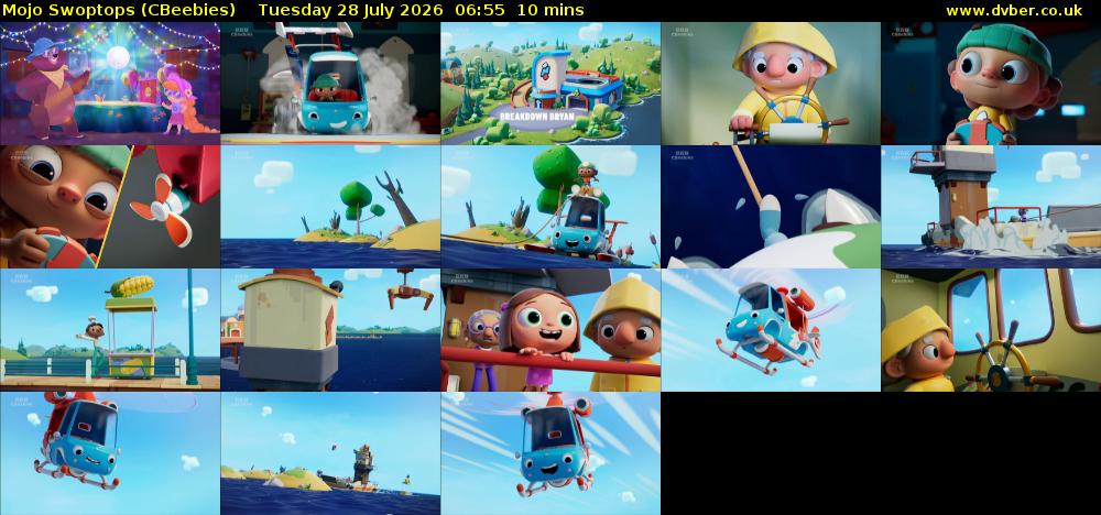 Mojo Swoptops (CBeebies) Tuesday 28 July 2026 06:55 - 07:05