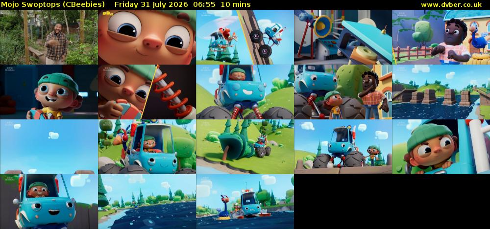 Mojo Swoptops (CBeebies) Friday 31 July 2026 06:55 - 07:05
