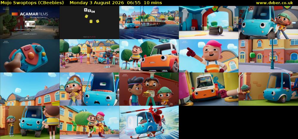 Mojo Swoptops (CBeebies) Monday 3 August 2026 06:55 - 07:05