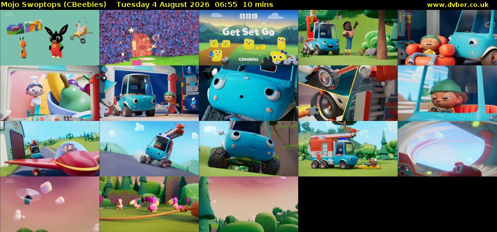 Mojo Swoptops (CBeebies) Tuesday 4 August 2026 06:55 - 07:05