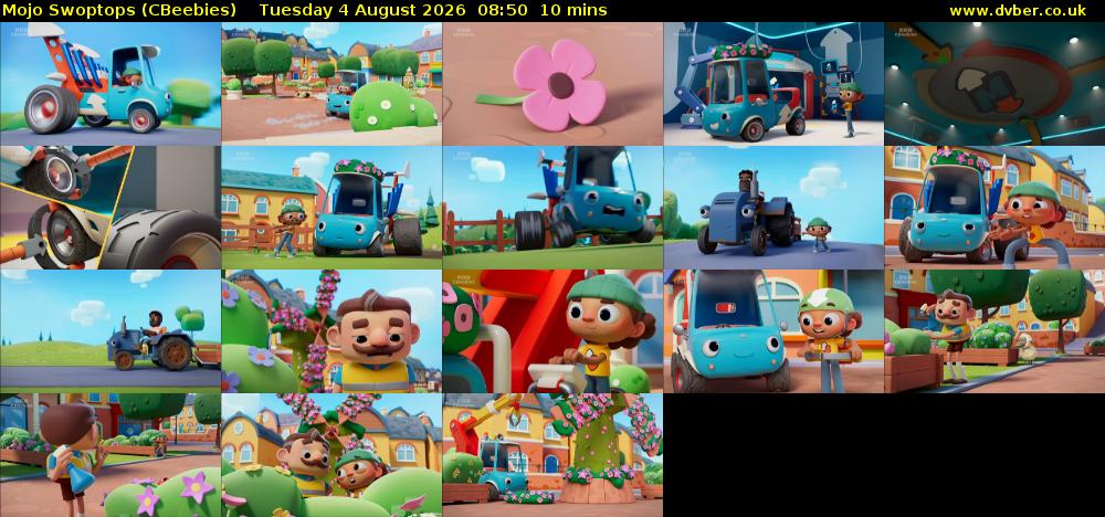 Mojo Swoptops (CBeebies) Tuesday 4 August 2026 08:50 - 09:00