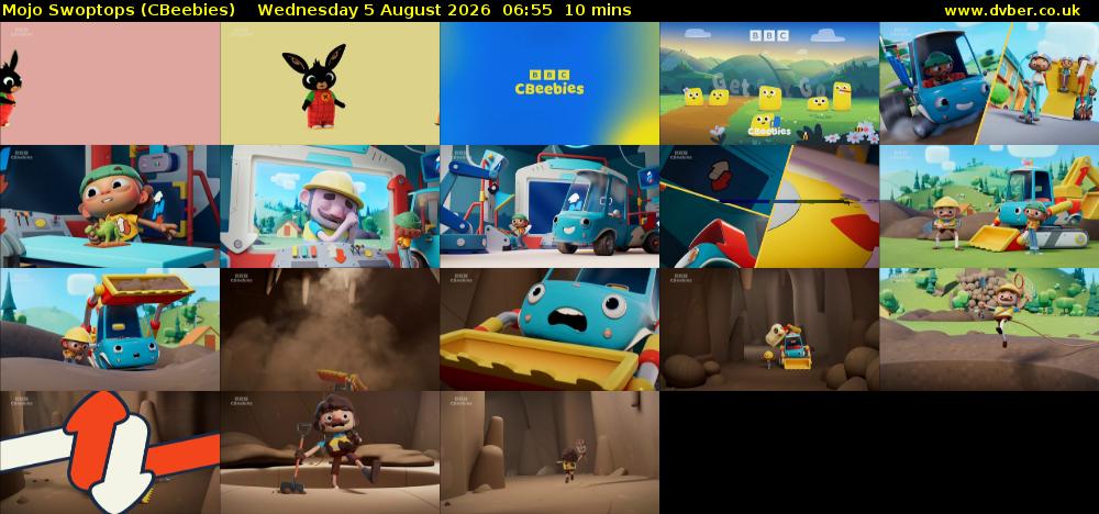 Mojo Swoptops (CBeebies) Wednesday 5 August 2026 06:55 - 07:05