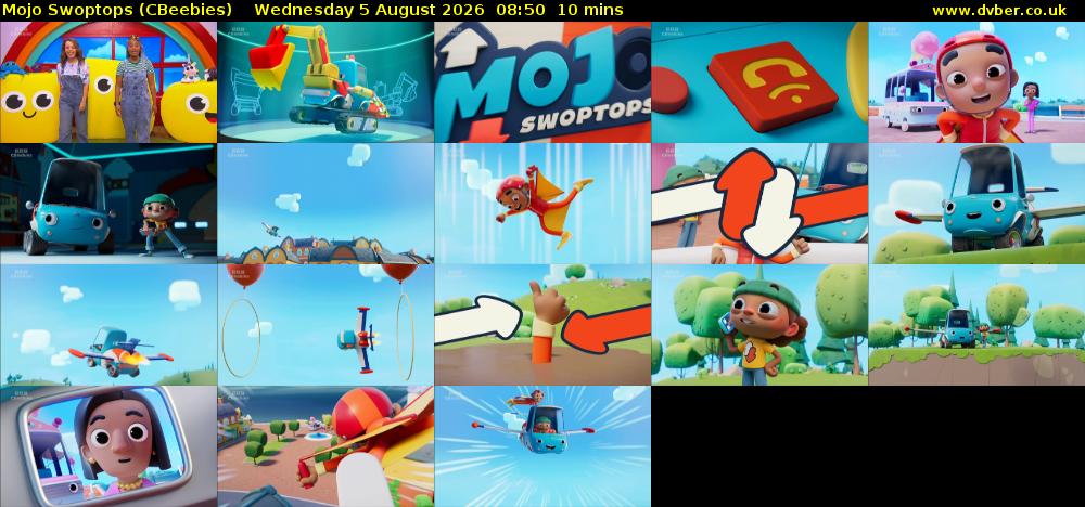 Mojo Swoptops (CBeebies) Wednesday 5 August 2026 08:50 - 09:00