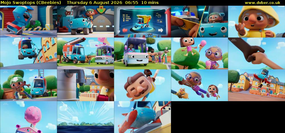 Mojo Swoptops (CBeebies) Thursday 6 August 2026 06:55 - 07:05