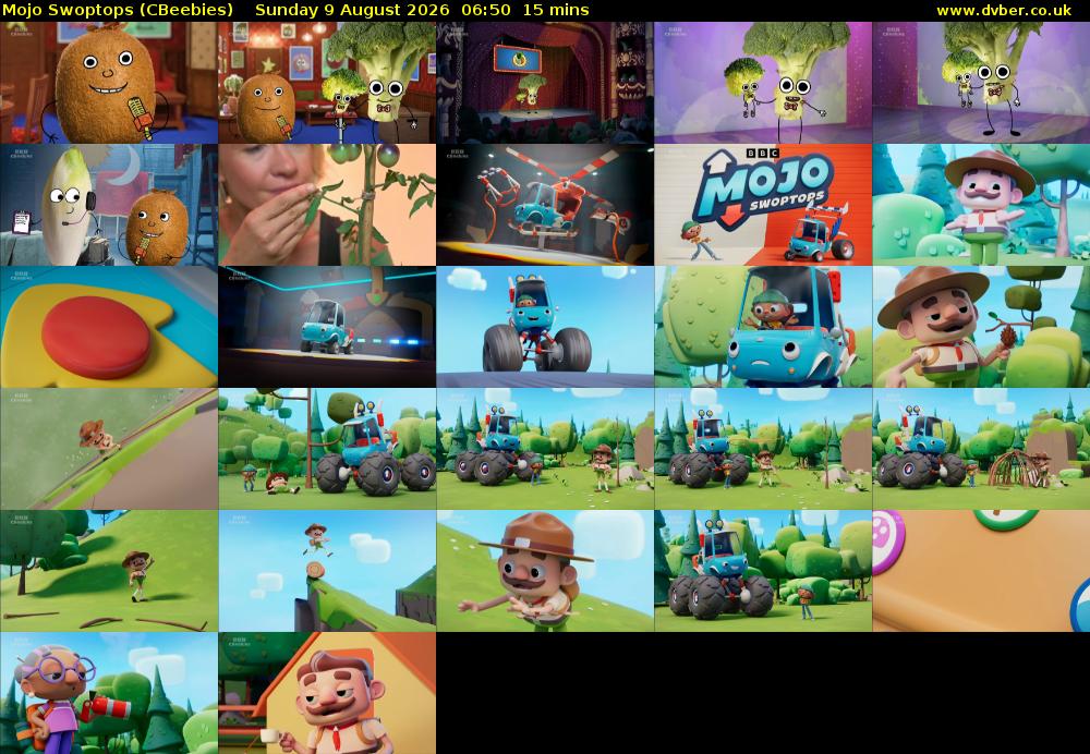 Mojo Swoptops (CBeebies) Sunday 9 August 2026 06:50 - 07:05
