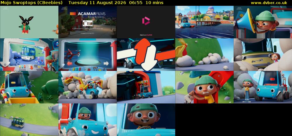 Mojo Swoptops (CBeebies) Tuesday 11 August 2026 06:55 - 07:05