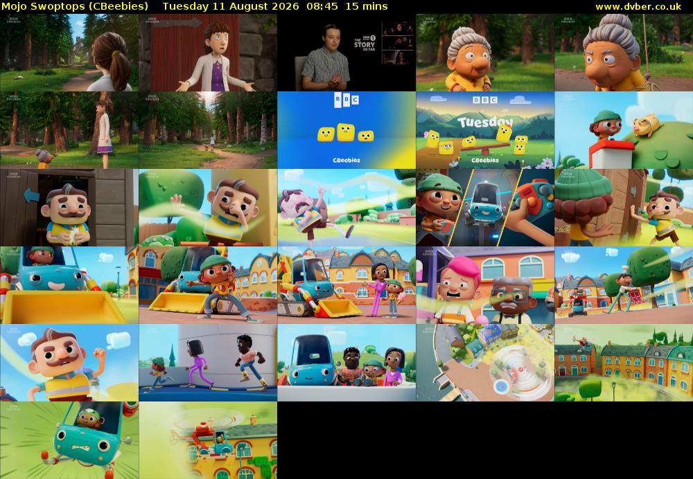 Mojo Swoptops (CBeebies) Tuesday 11 August 2026 08:45 - 09:00