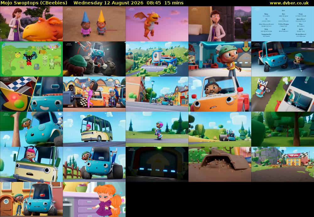 Mojo Swoptops (CBeebies) Wednesday 12 August 2026 08:45 - 09:00