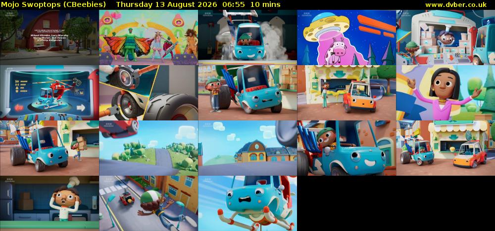 Mojo Swoptops (CBeebies) Thursday 13 August 2026 06:55 - 07:05
